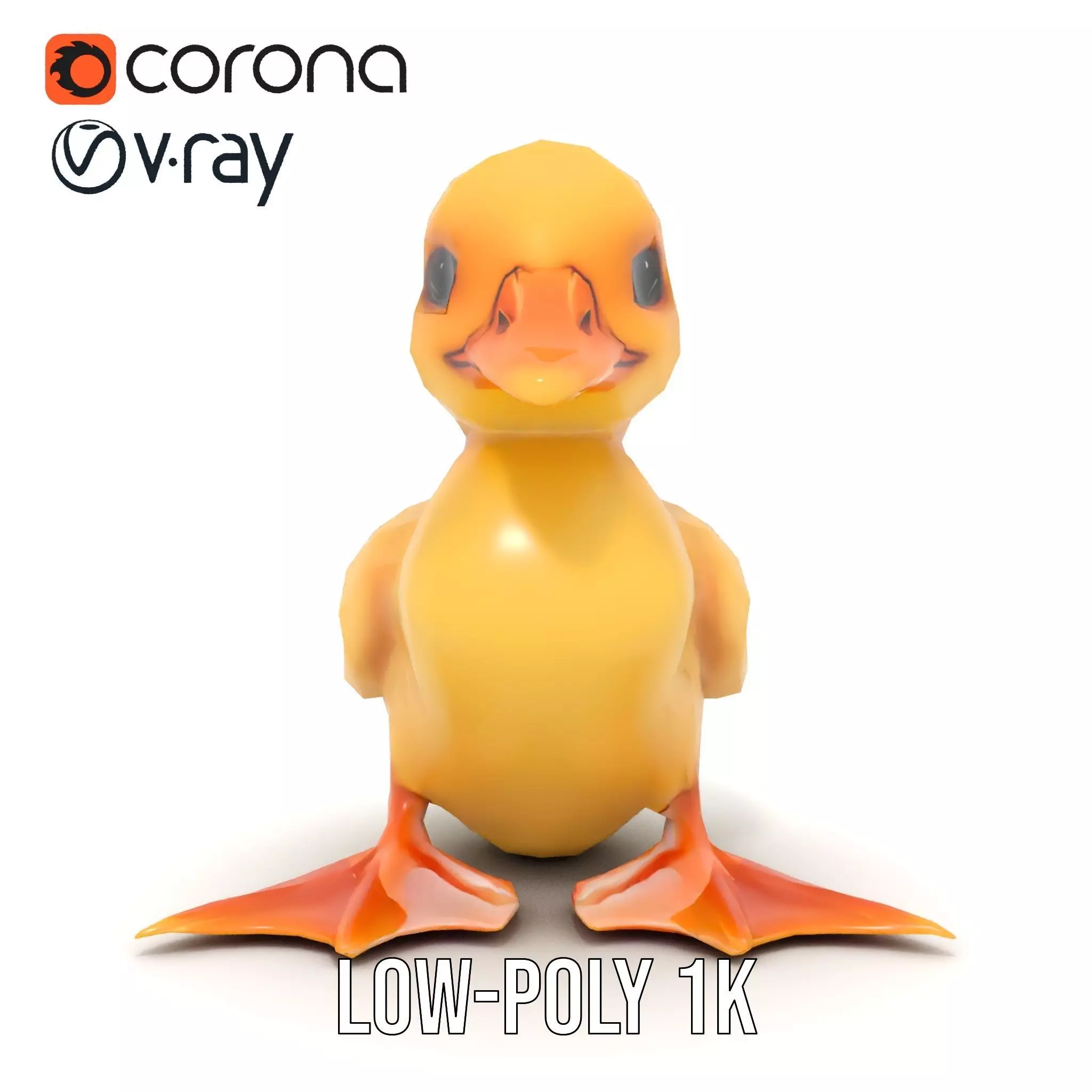 Cute Duckling model pack Low-poly 3D model_9