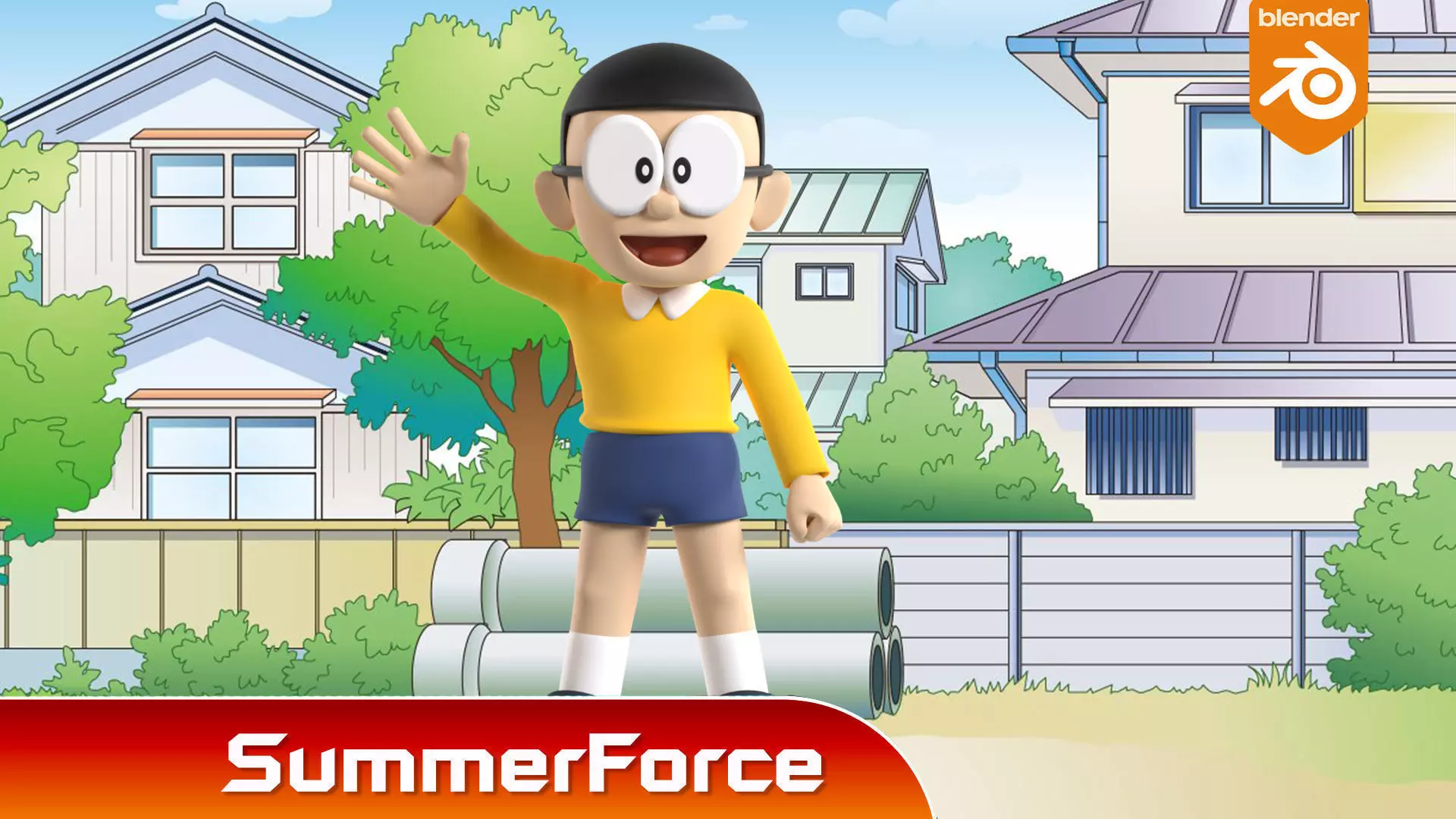 Nobita - Doraemon 3D model_2