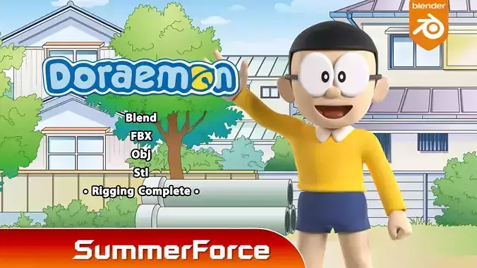 Nobita - Doraemon 3D model Nobita - Doraemon 3D model