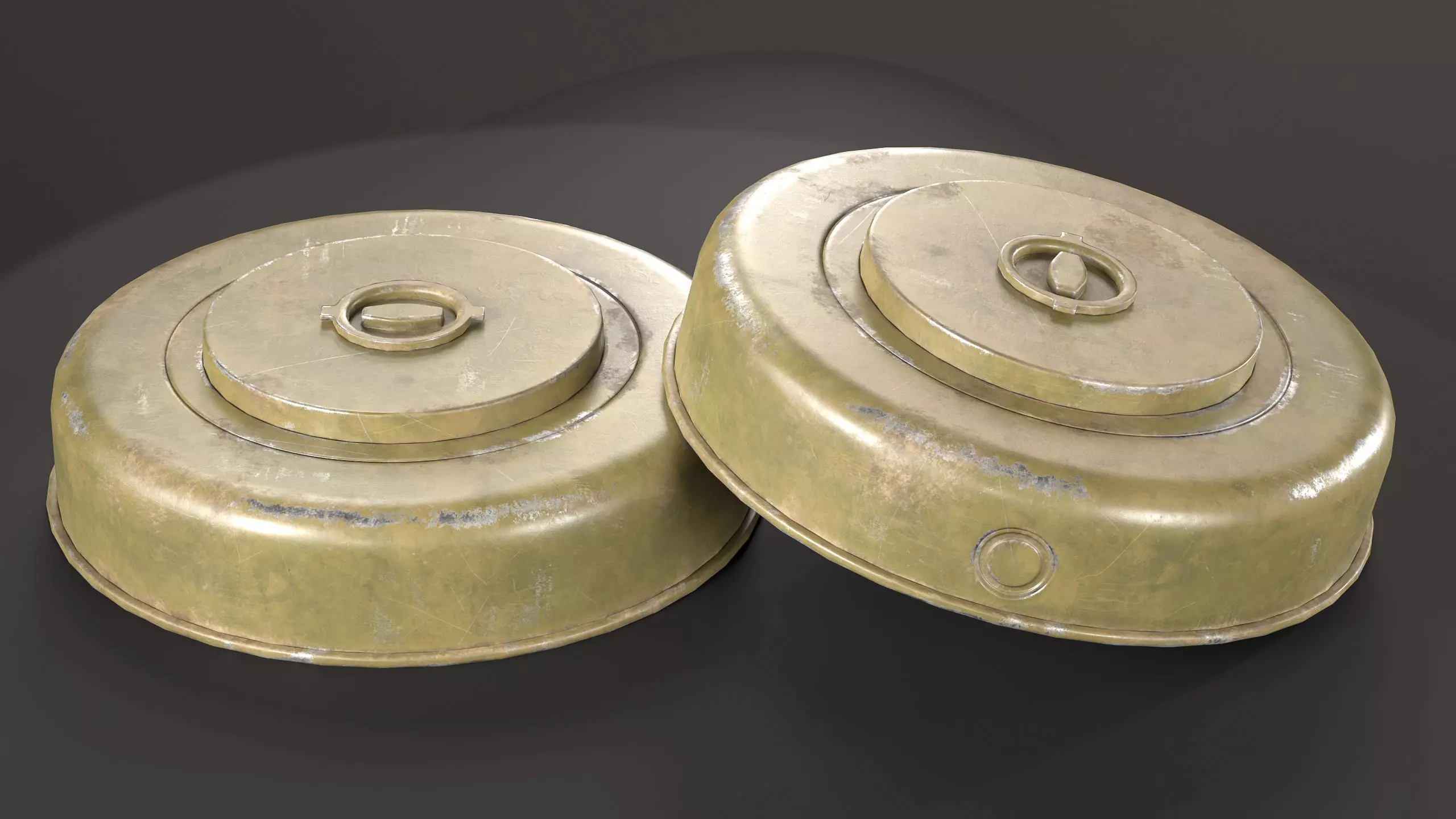 M6 Anti-Tank Mine Low-poly 3D model_6