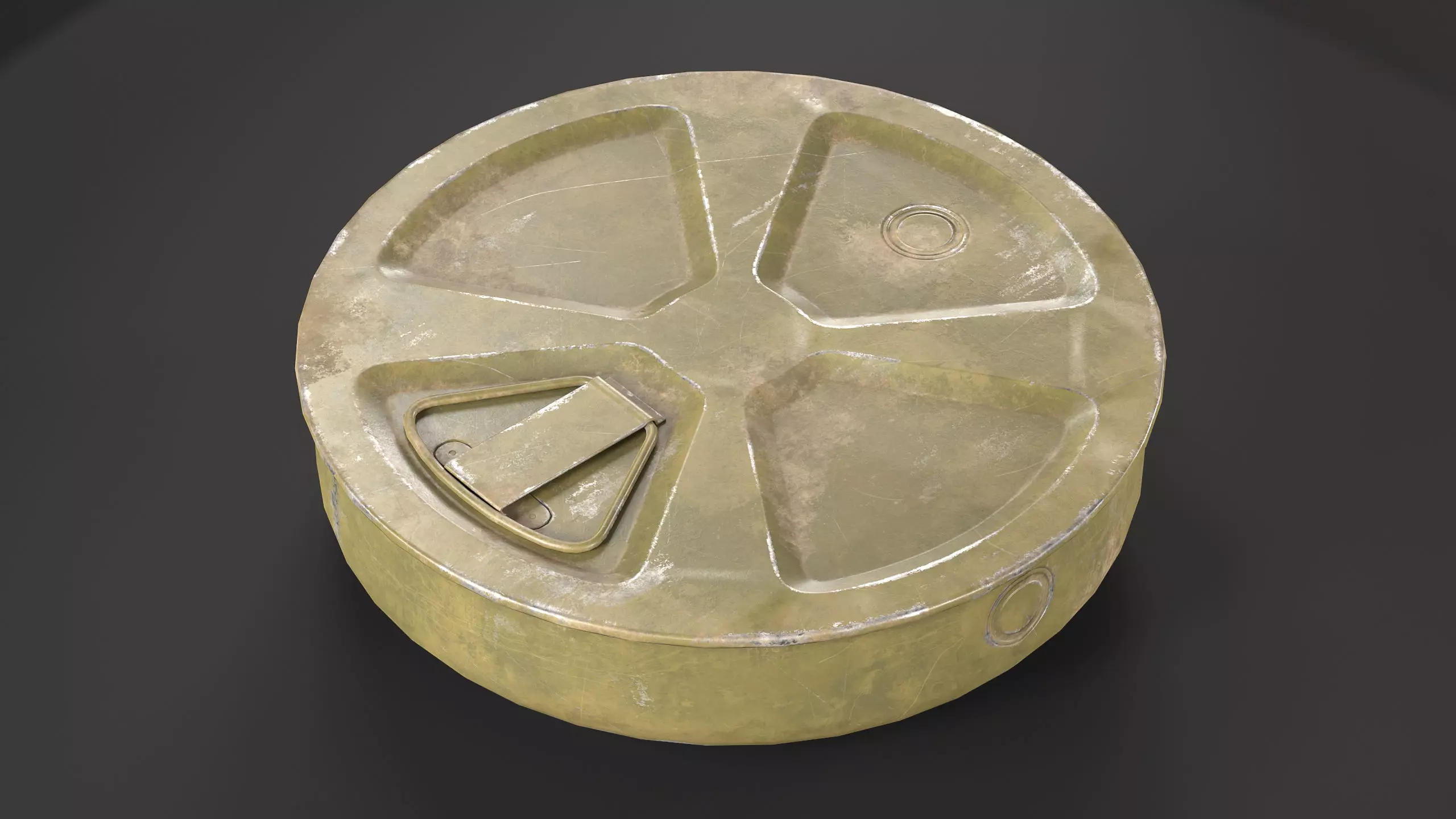 M6 Anti-Tank Mine Low-poly 3D model_2