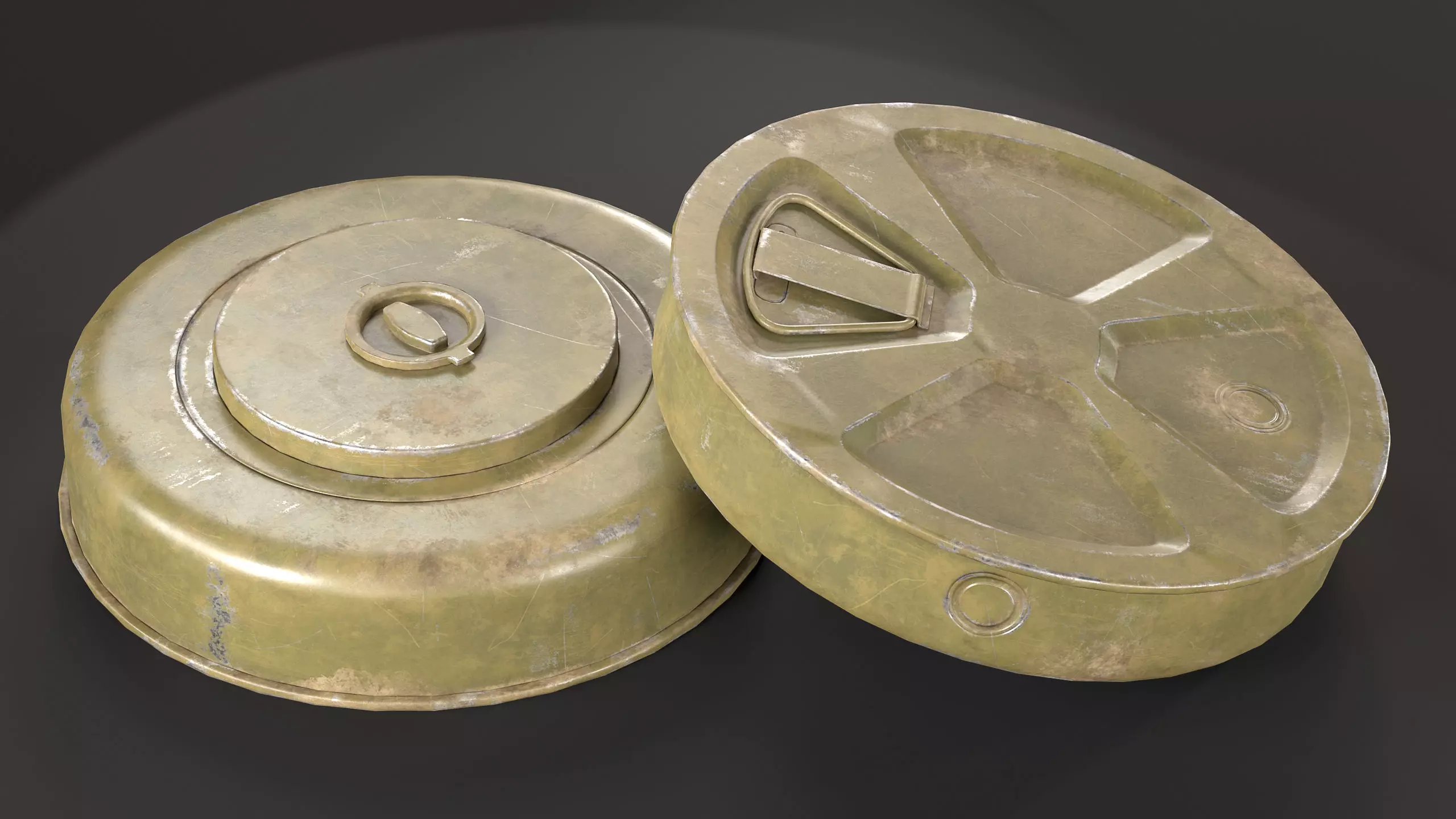 M6 Anti-Tank Mine Low-poly 3D model_5