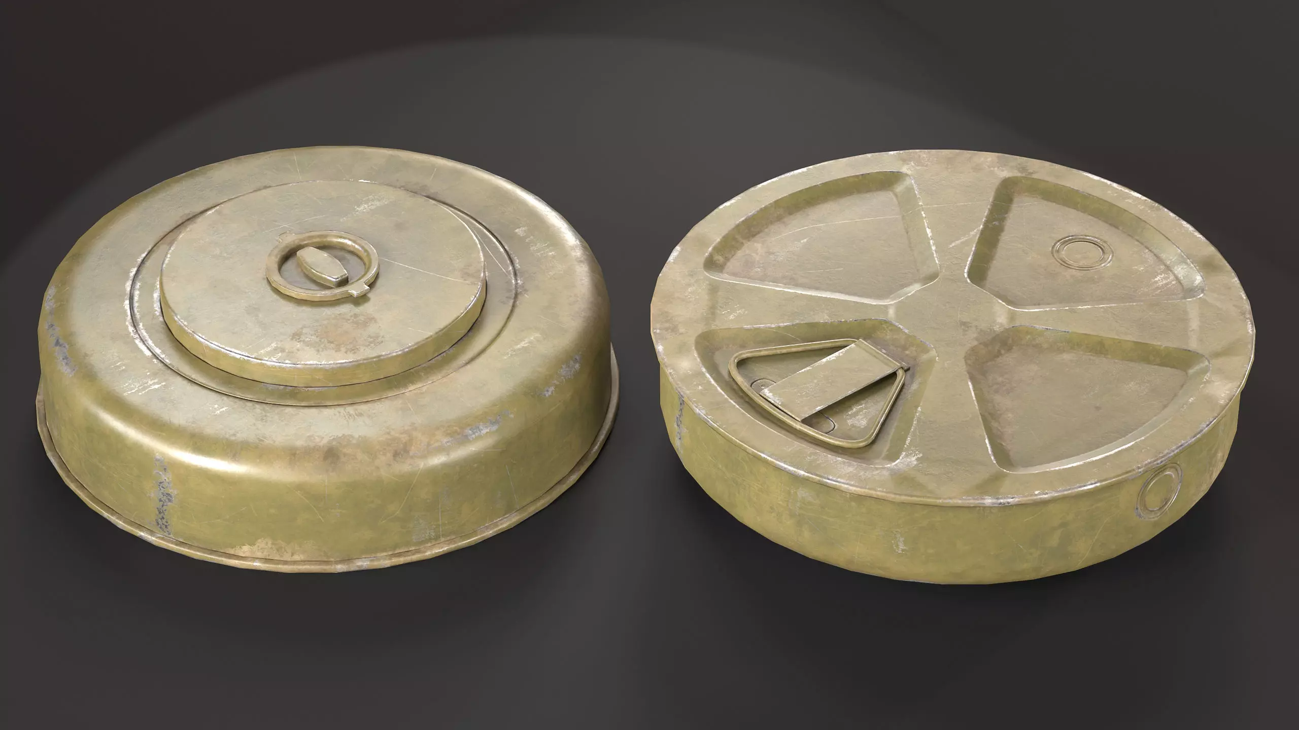 M6 Anti-Tank Mine Low-poly 3D model_4