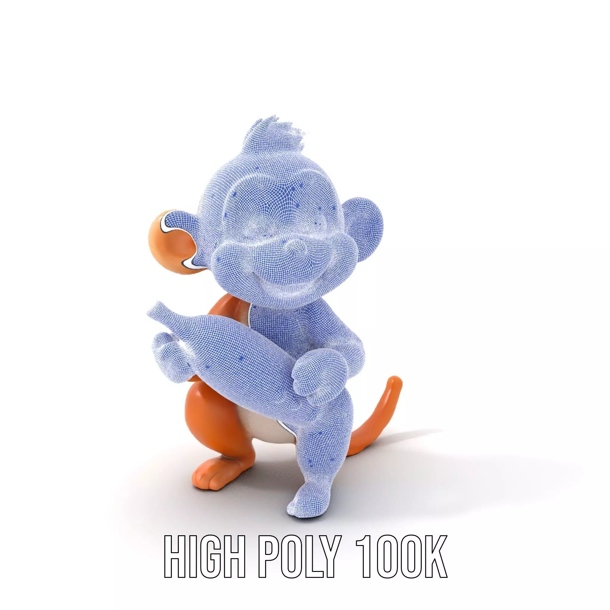 Playful Monkey Toy model pack Low-poly 3D model_4