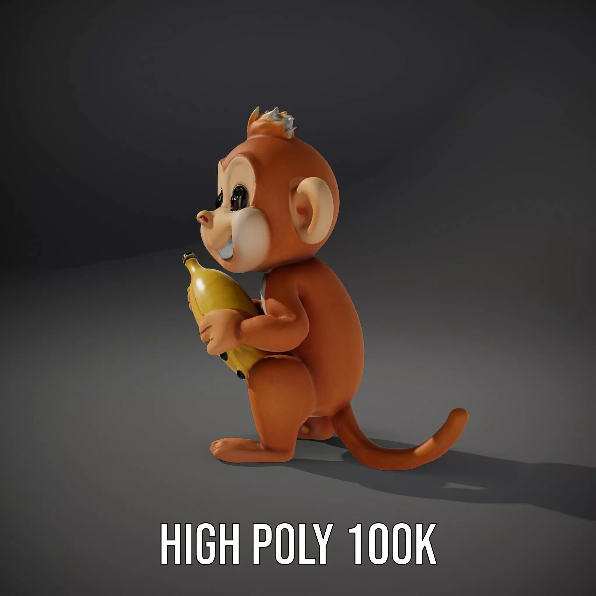 Playful Monkey Toy model pack Low-poly 3D model_10