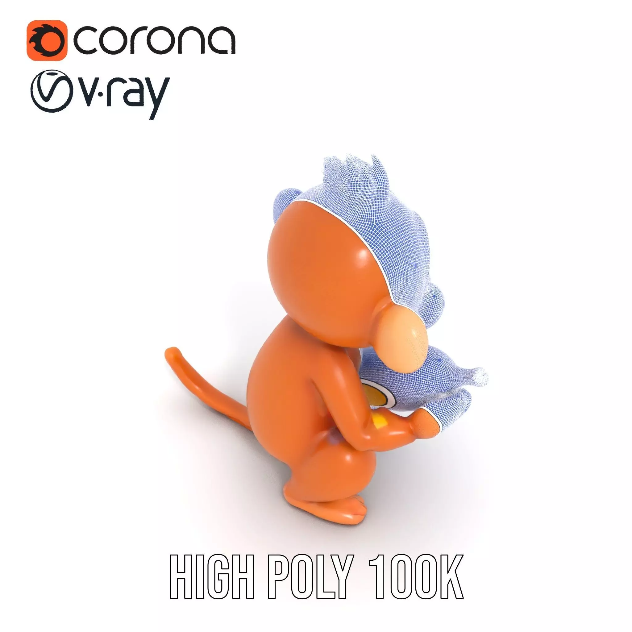 Playful Monkey Toy model pack Low-poly 3D model_33