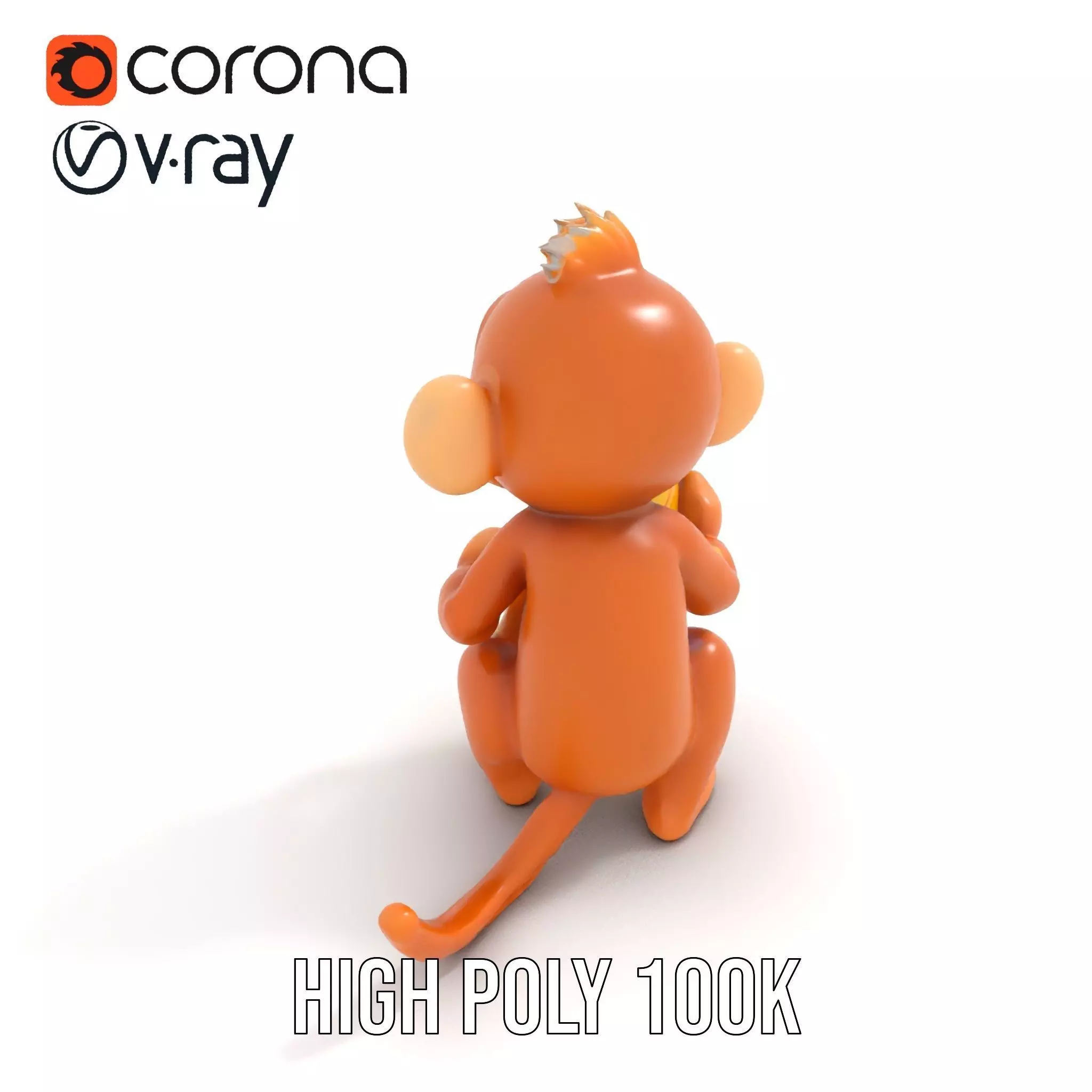 Playful Monkey Toy model pack Low-poly 3D model_20