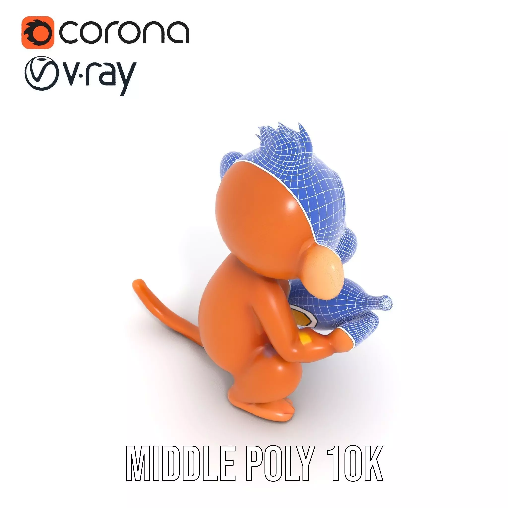 Playful Monkey Toy model pack Low-poly 3D model_30