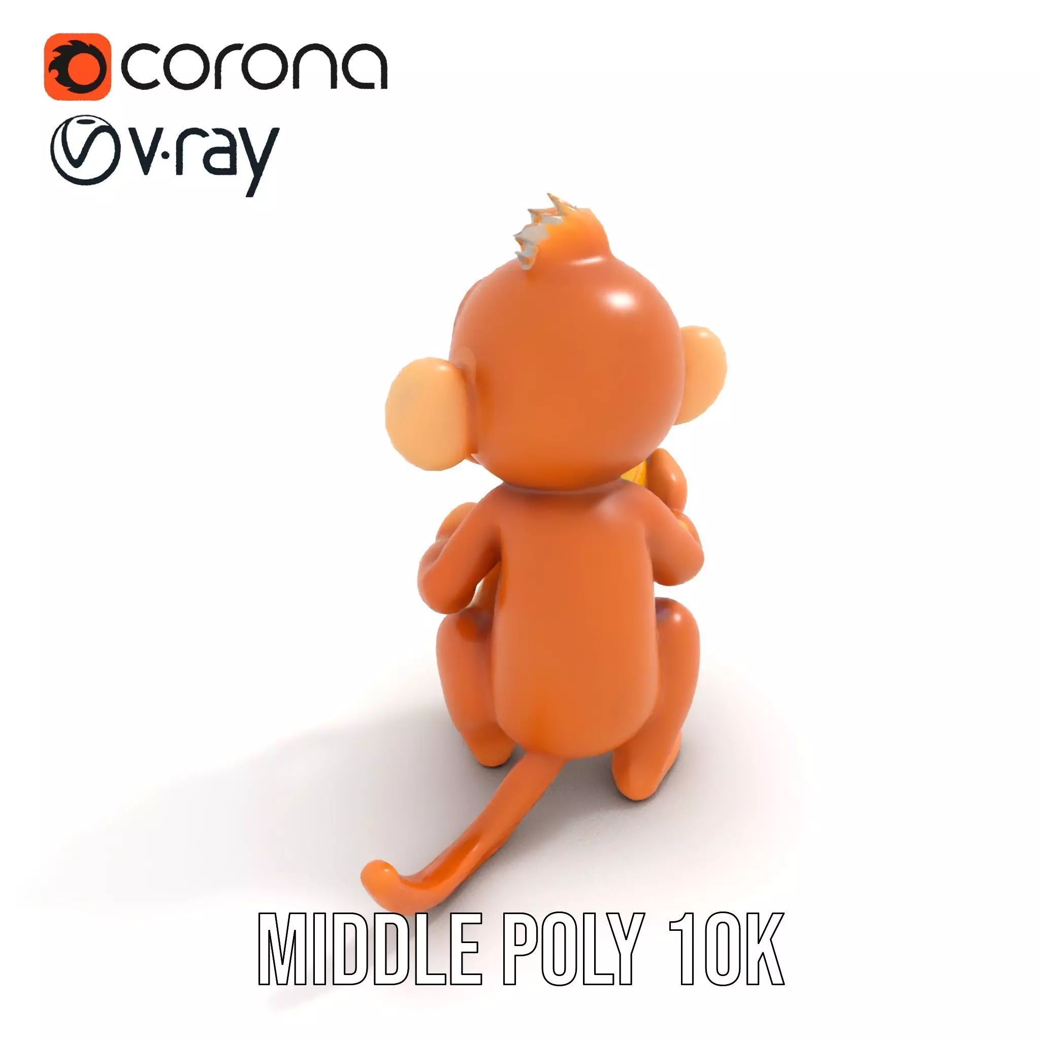 Playful Monkey Toy model pack Low-poly 3D model_6