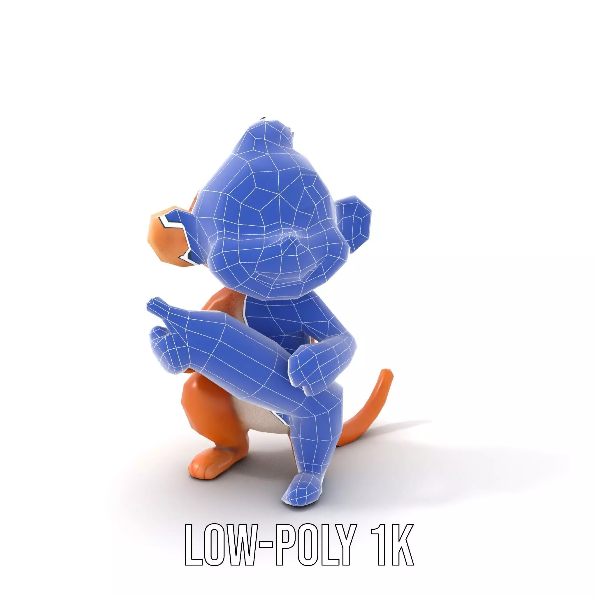 Playful Monkey Toy model pack Low-poly 3D model_31