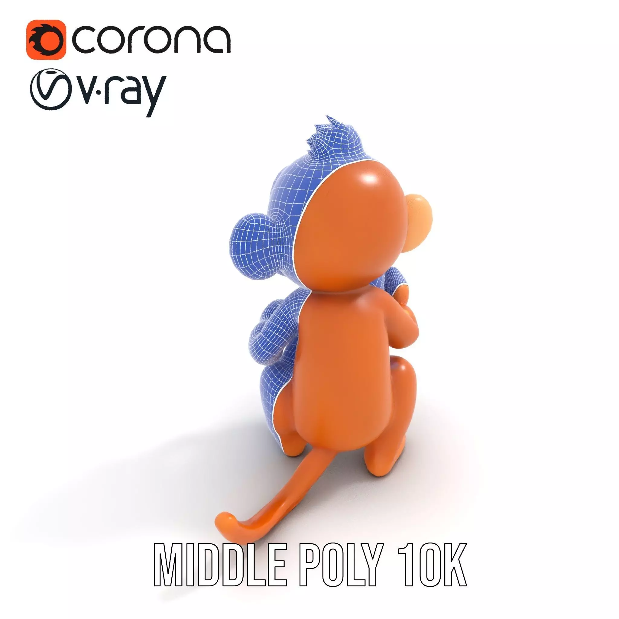 Playful Monkey Toy model pack Low-poly 3D model_18