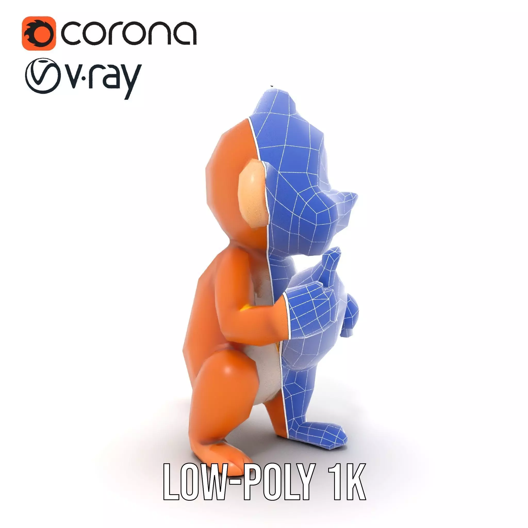 Playful Monkey Toy model pack Low-poly 3D model_19