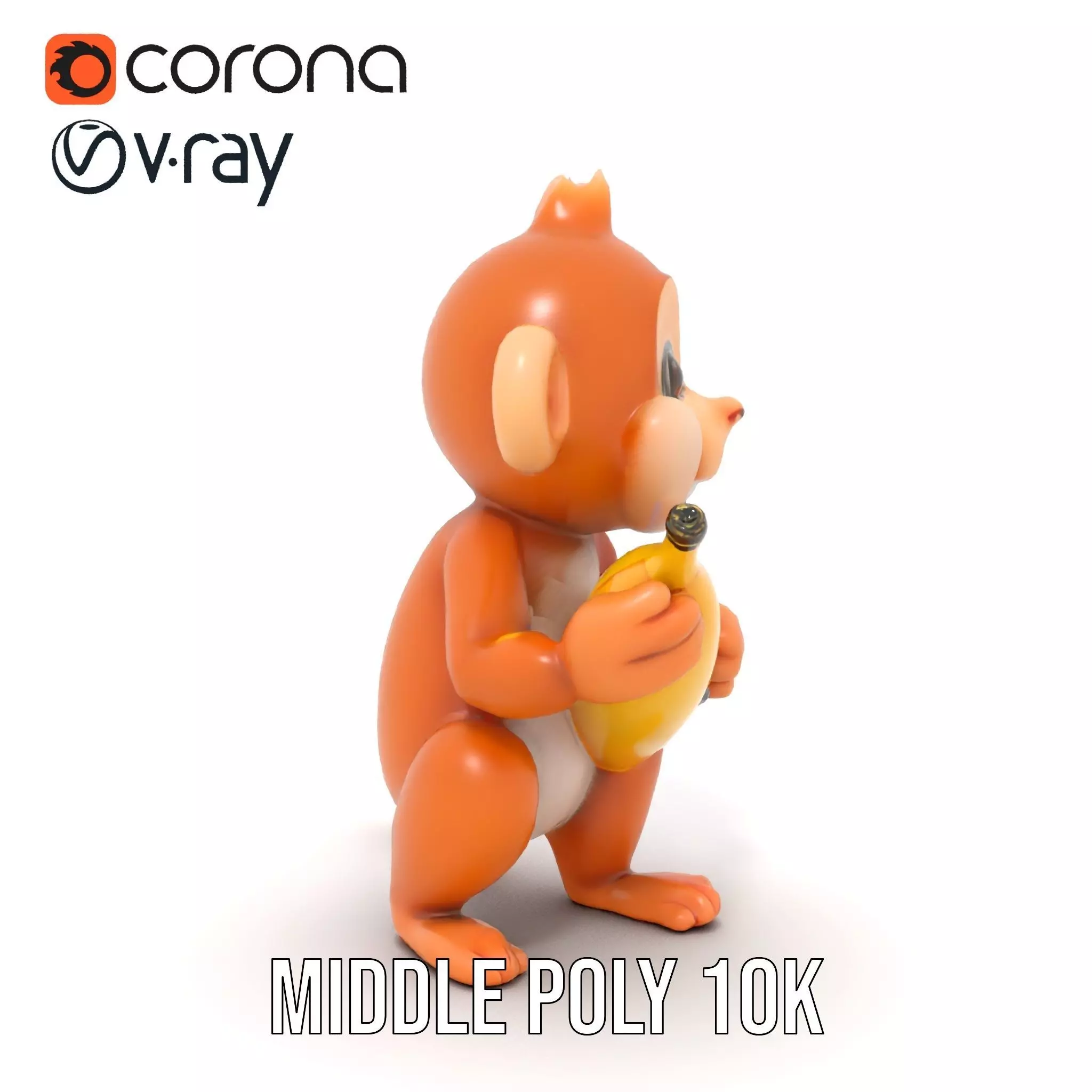 Playful Monkey Toy model pack Low-poly 3D model_16