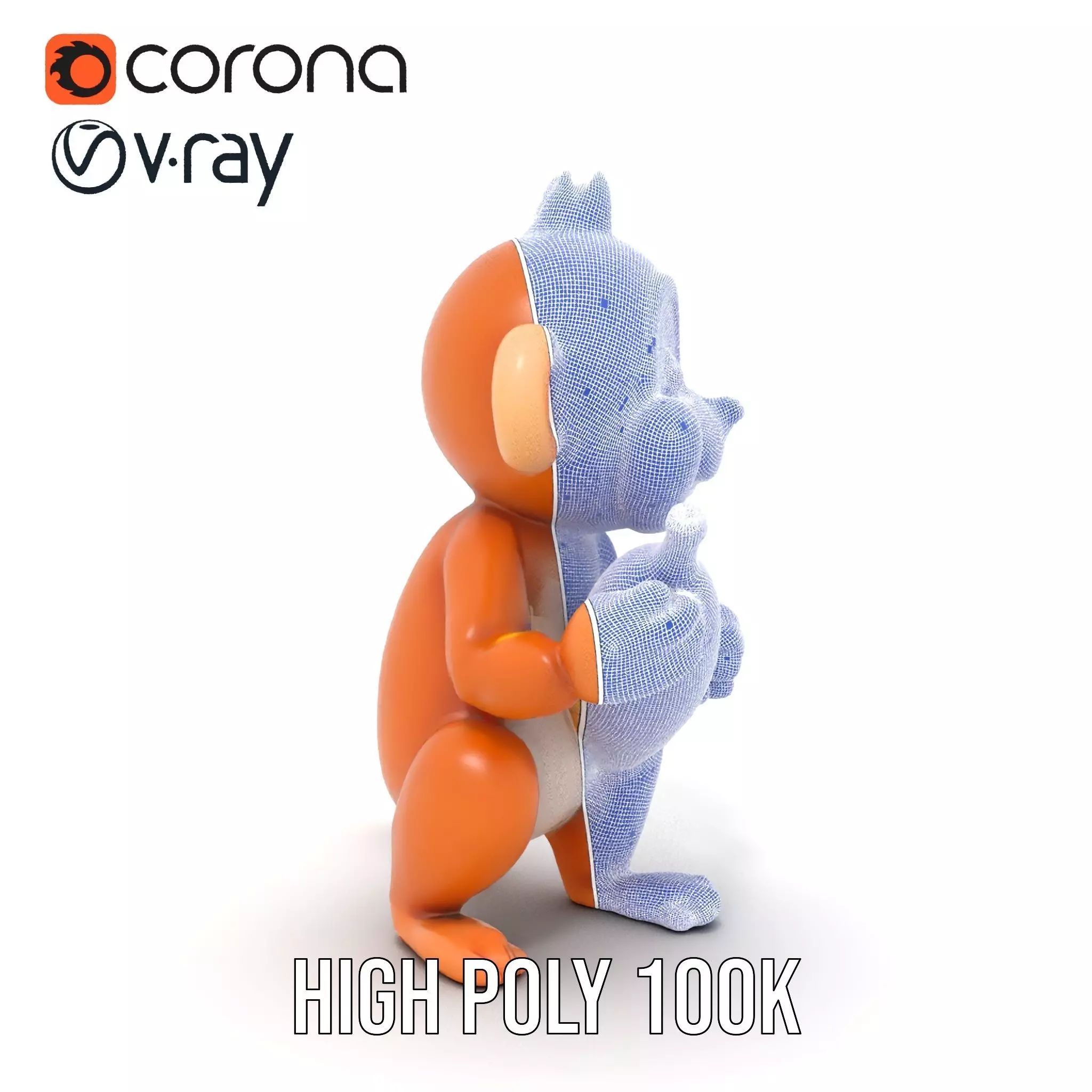 Playful Monkey Toy model pack Low-poly 3D model_34