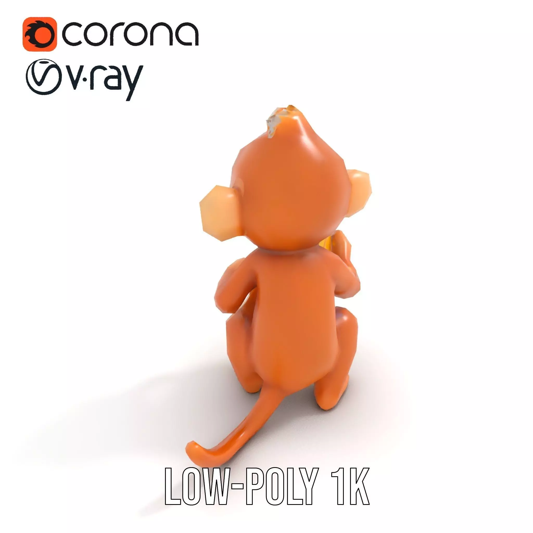 Playful Monkey Toy model pack Low-poly 3D model_9