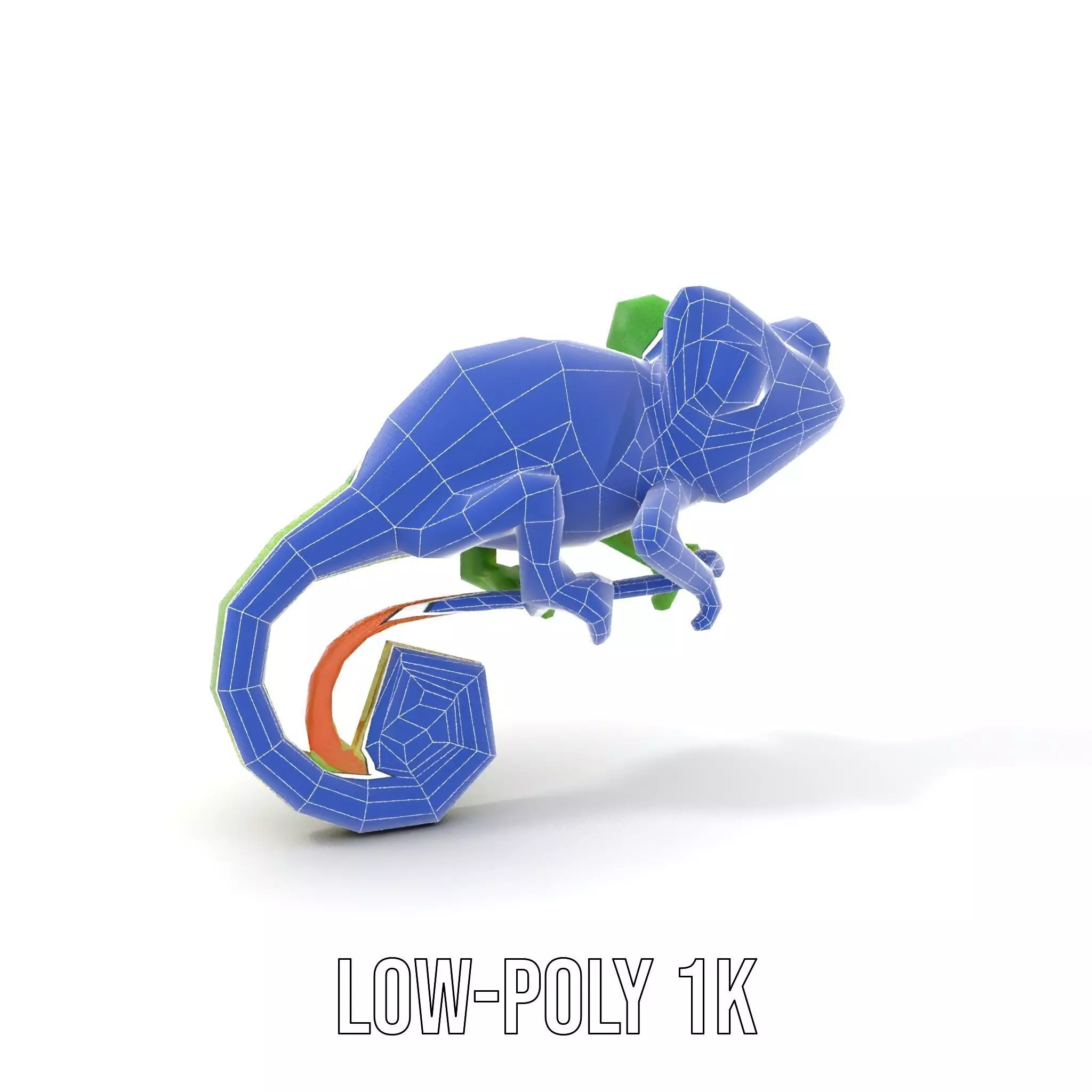 Green Chameleon Creature model pack Low-poly 3D model_22