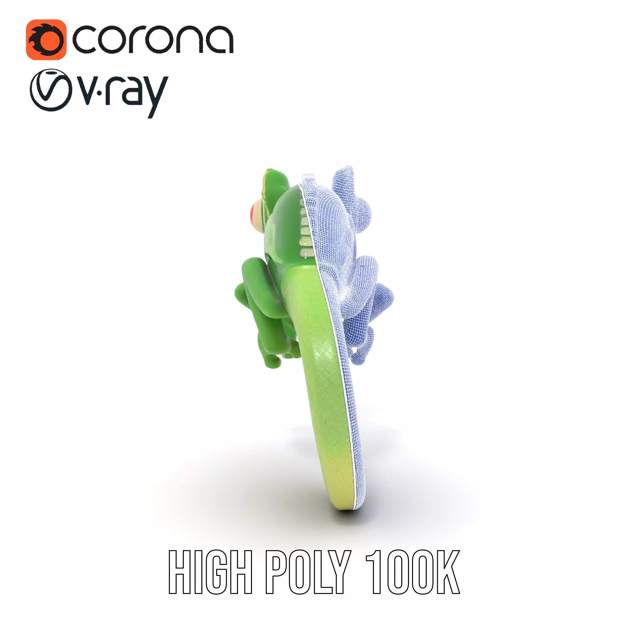 Green Chameleon Creature model pack Low-poly 3D model_34