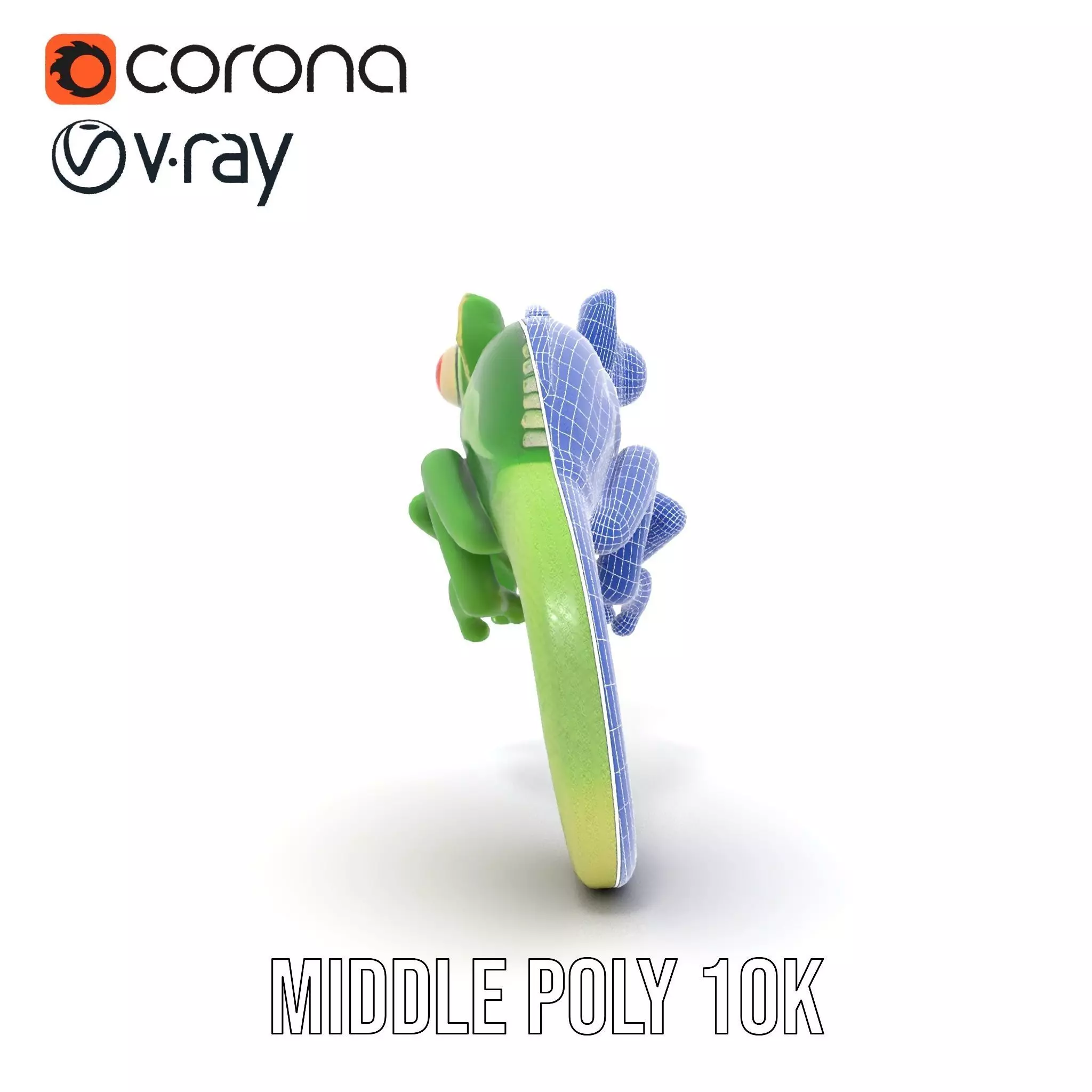 Green Chameleon Creature model pack Low-poly 3D model_21