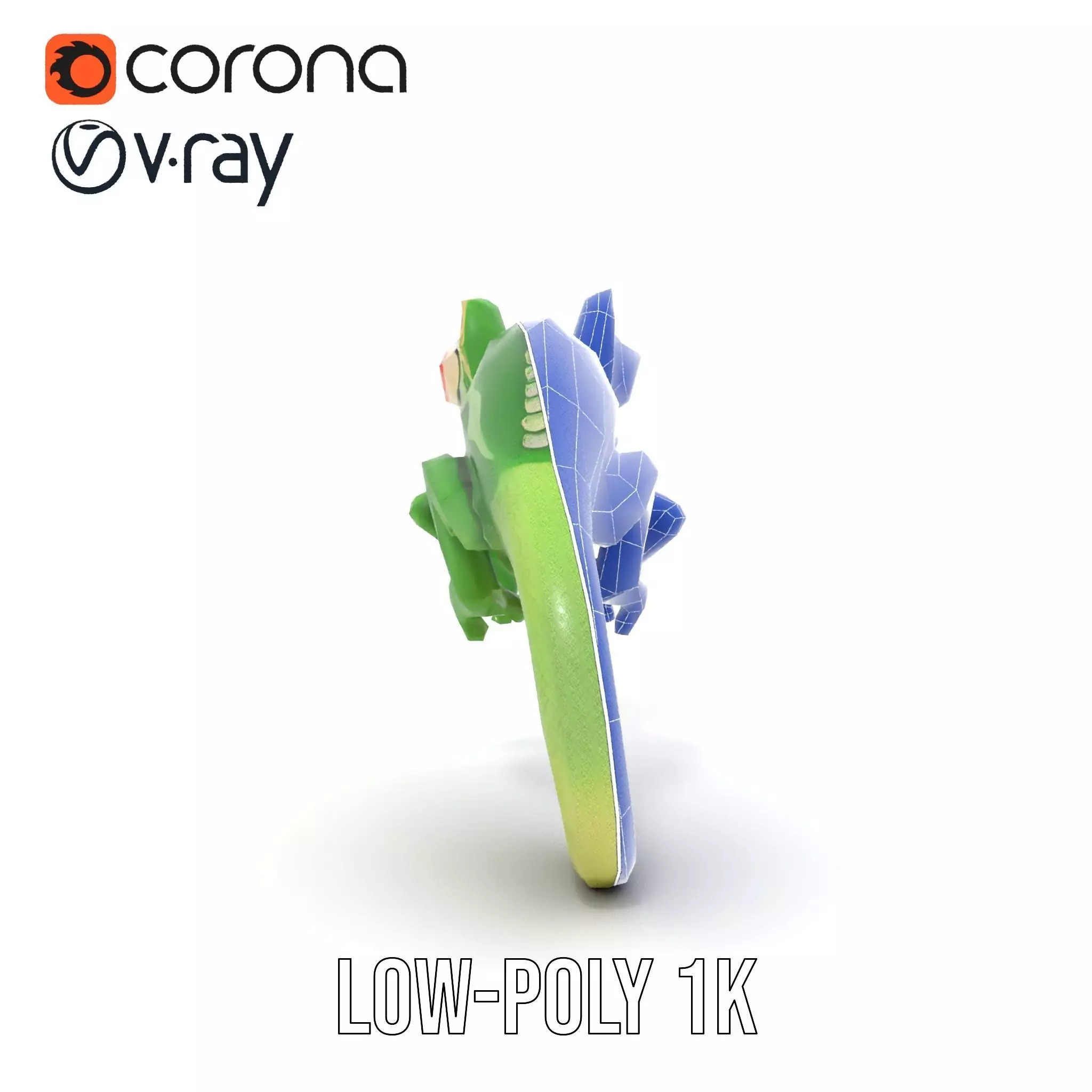 Green Chameleon Creature model pack Low-poly 3D model_31