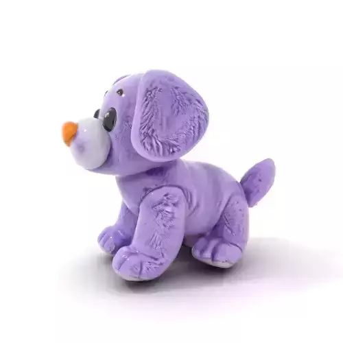 Purple Plush Puppy model pack