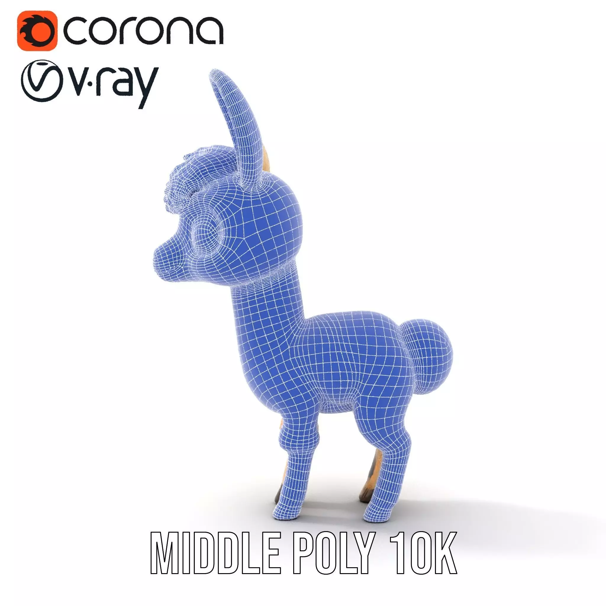 Charming Alpaca Plush model pack Low-poly 3D model_26
