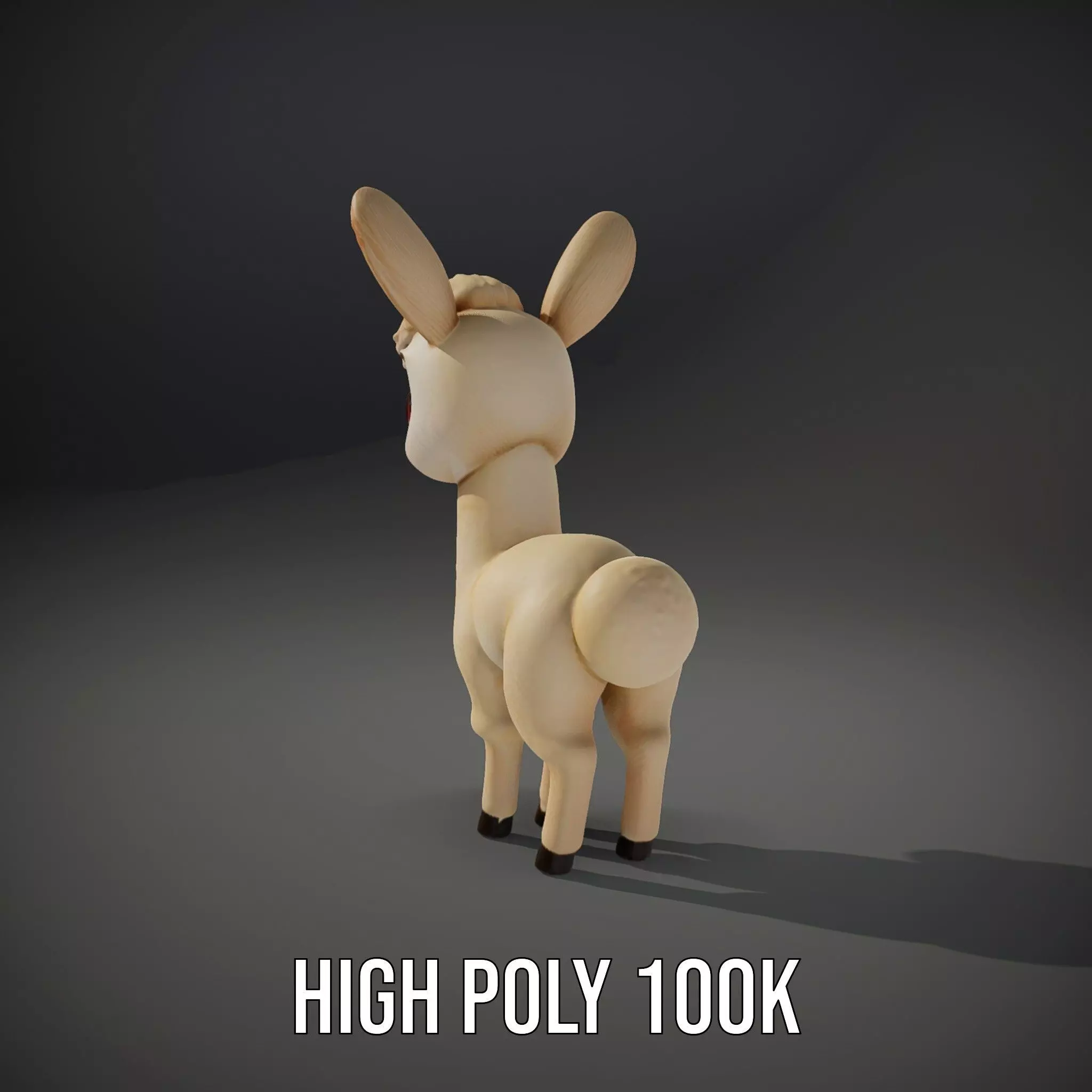 Charming Alpaca Plush model pack Low-poly 3D model_10