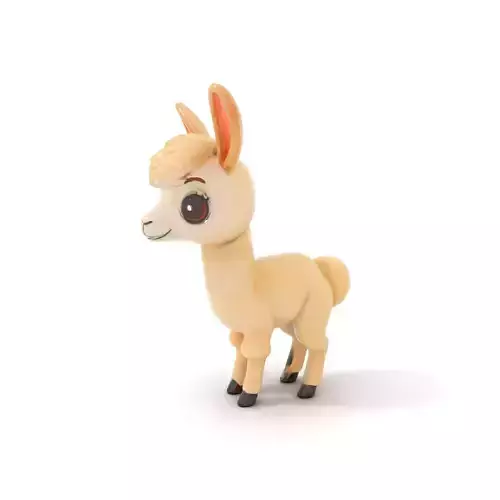 Charming Alpaca Plush model pack Low-poly 3D model