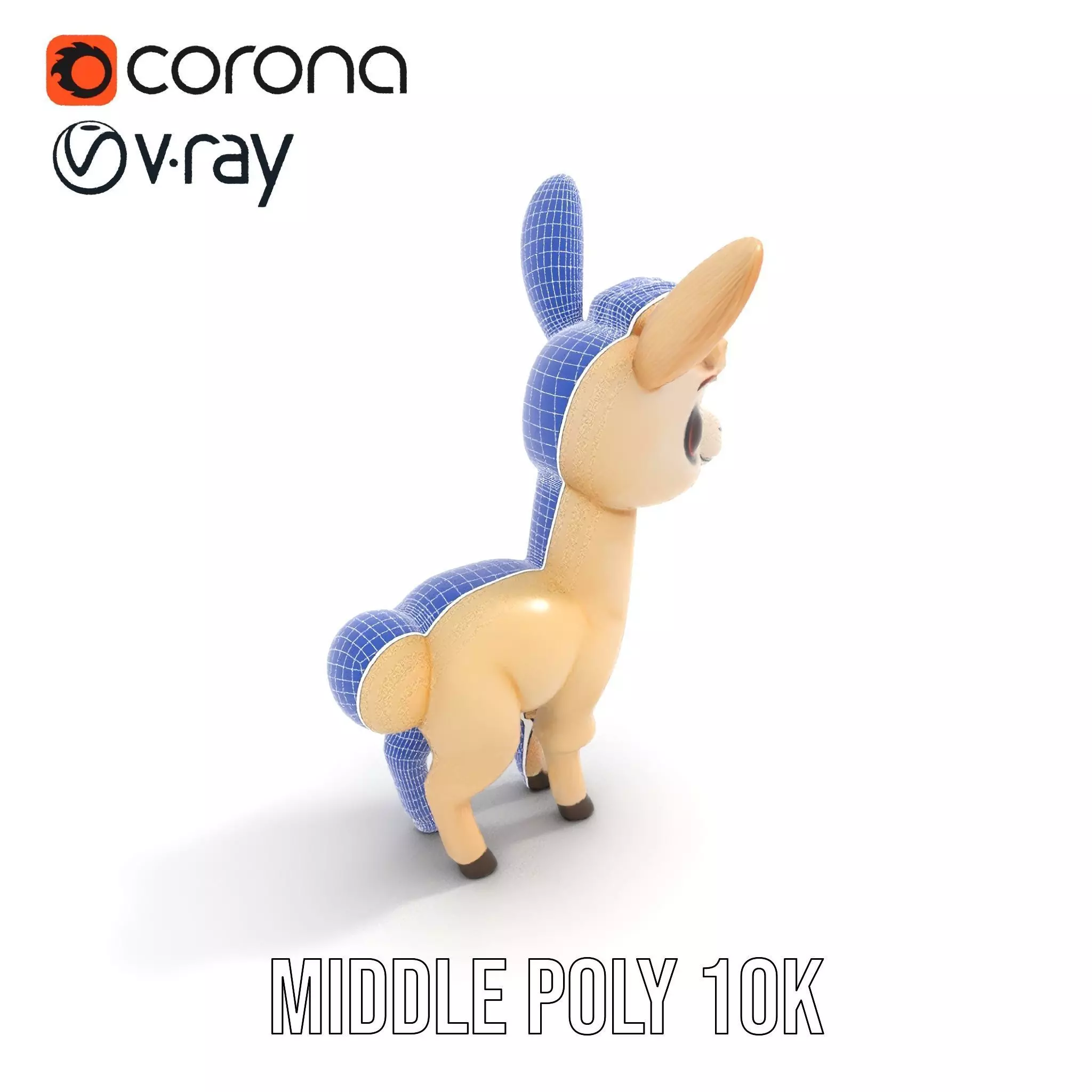 Charming Alpaca Plush model pack Low-poly 3D model_18