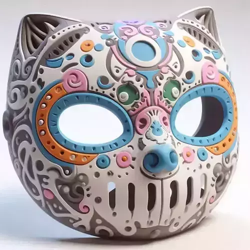 Colorful Cat Mask