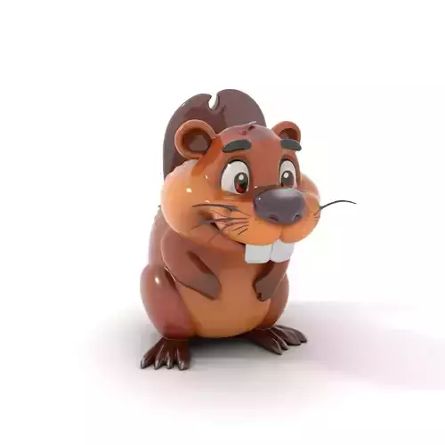 Playful Brown Beaver model pack Low-poly 3D model