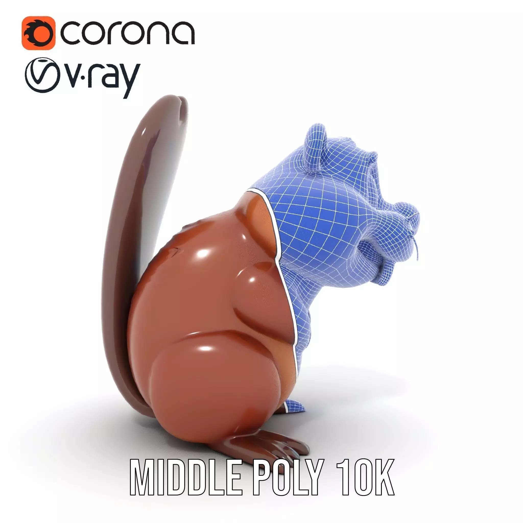 Playful Brown Beaver model pack Low-poly 3D model_24