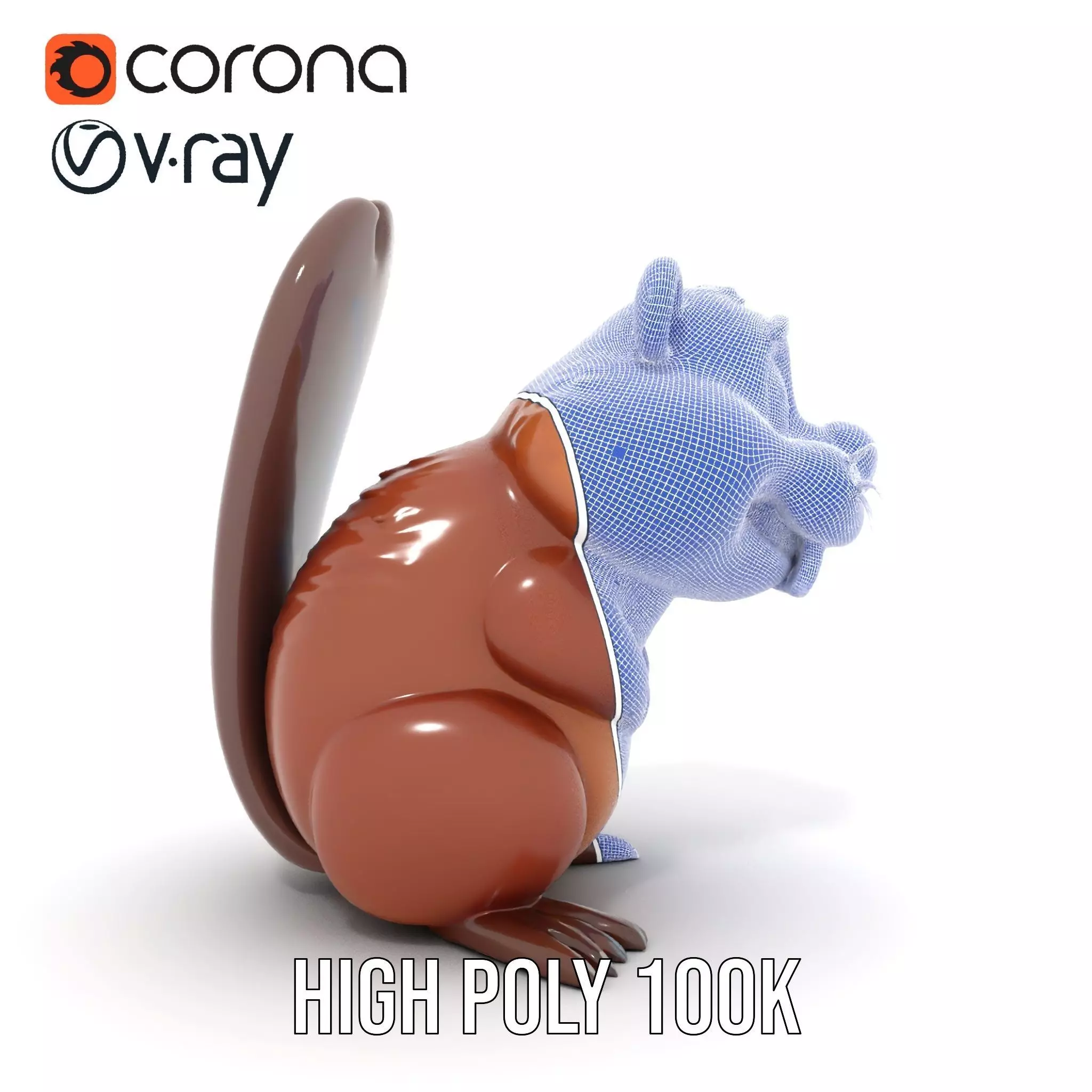 Playful Brown Beaver model pack Low-poly 3D model_33