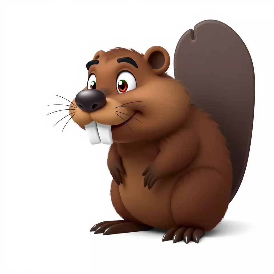 Playful Brown Beaver model pack Low-poly 3D model_2