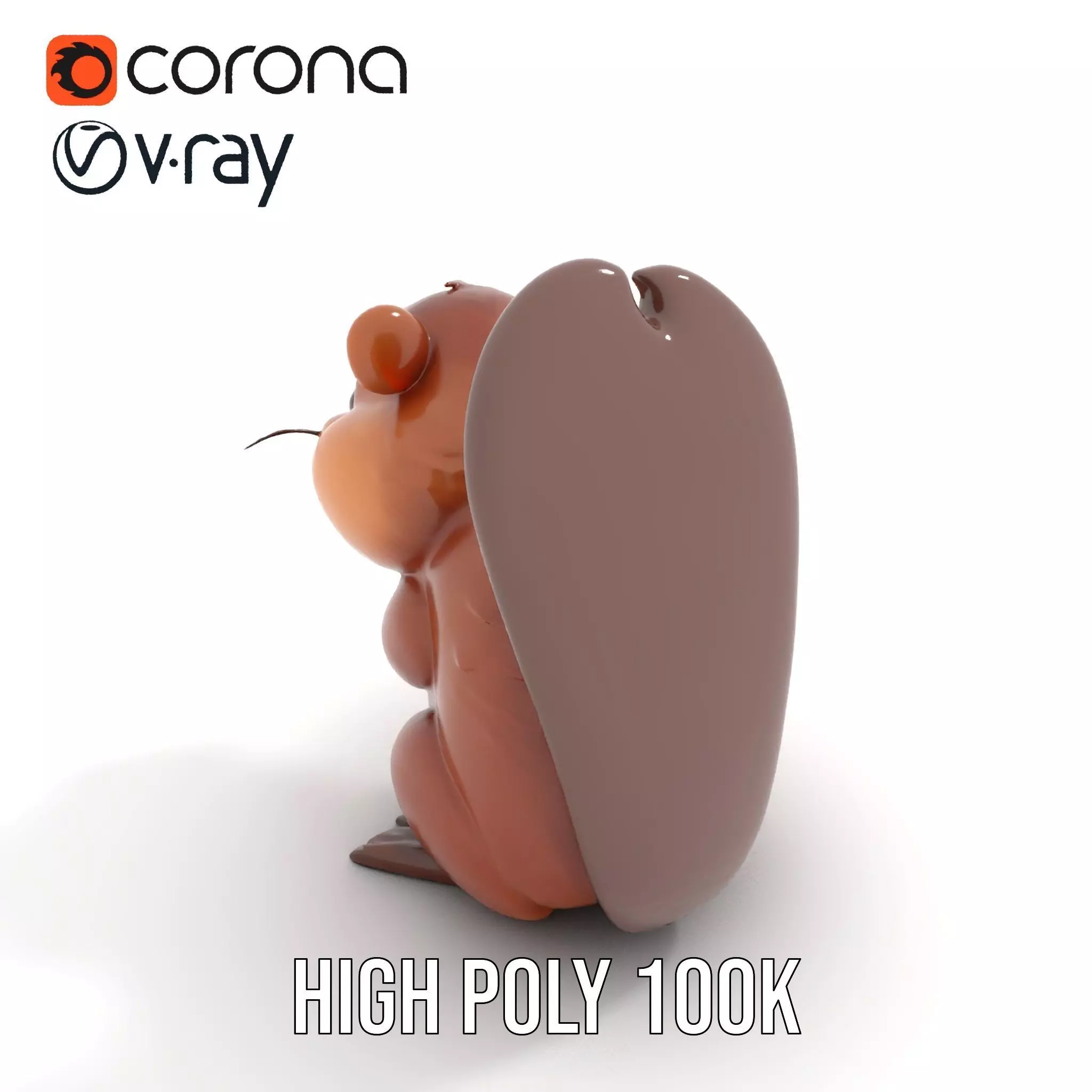 Playful Brown Beaver model pack Low-poly 3D model_20