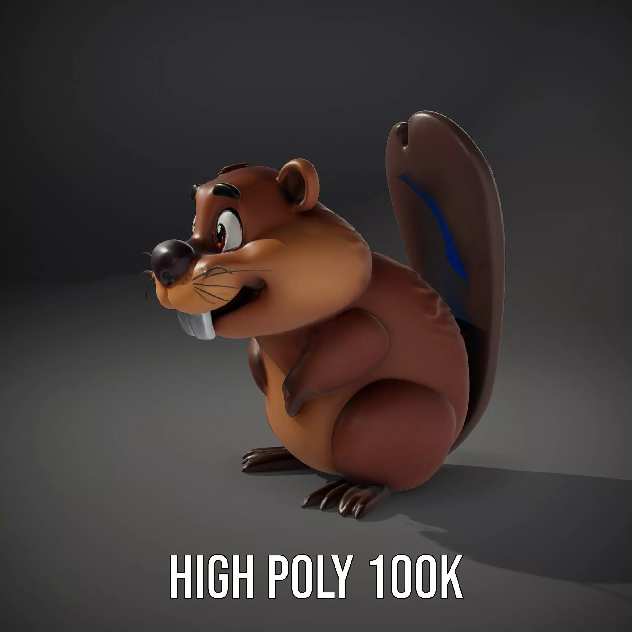 Playful Brown Beaver model pack Low-poly 3D model_10