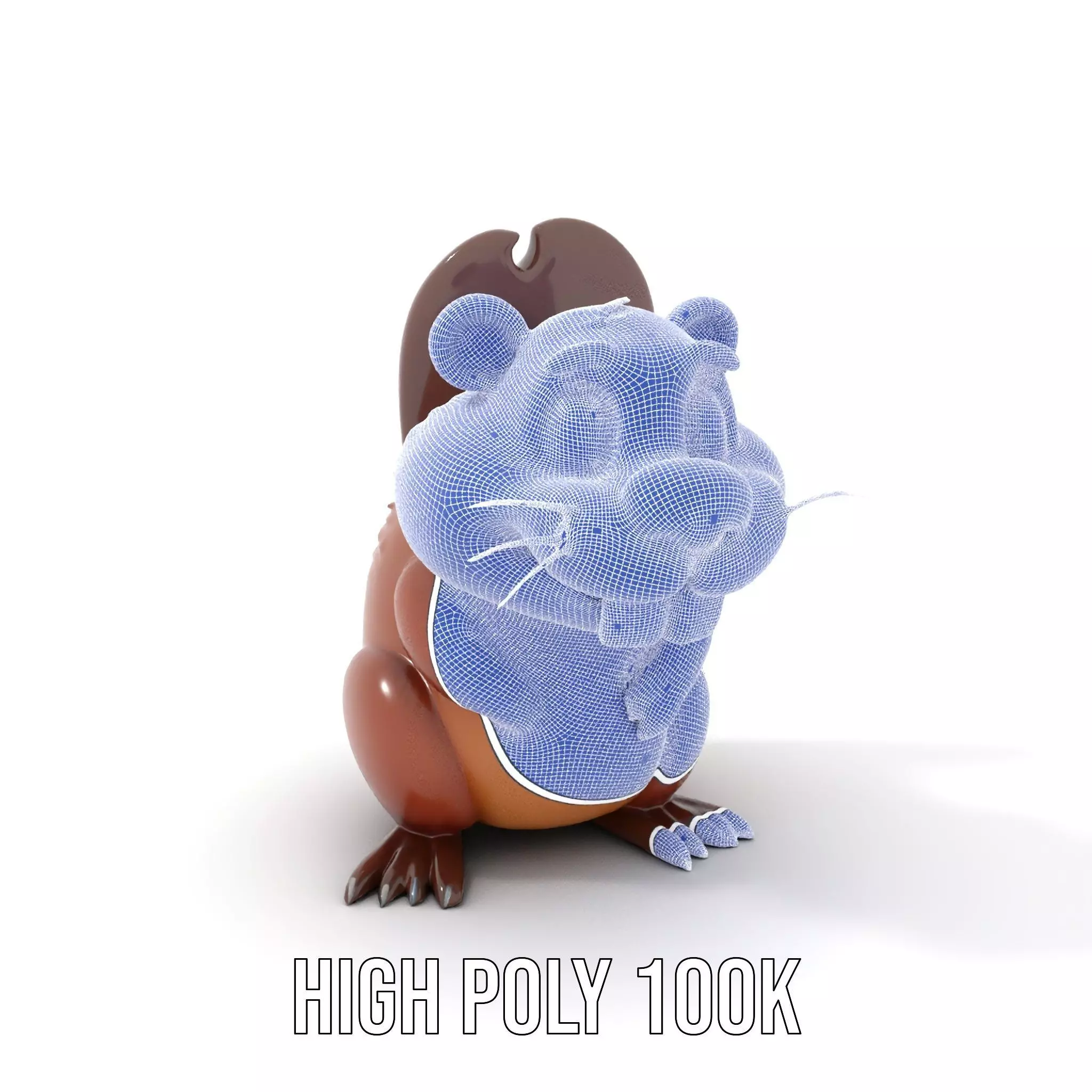 Playful Brown Beaver model pack Low-poly 3D model_4