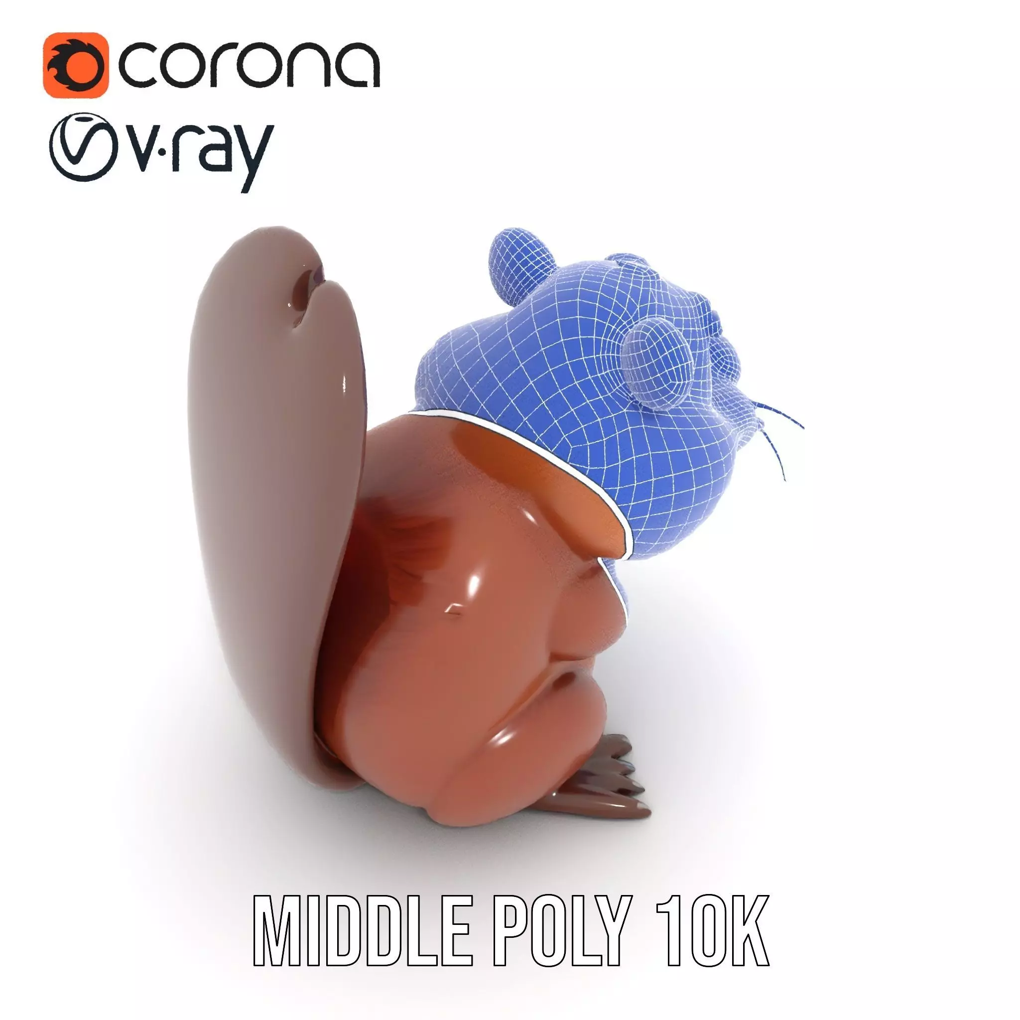 Playful Brown Beaver model pack Low-poly 3D model_21