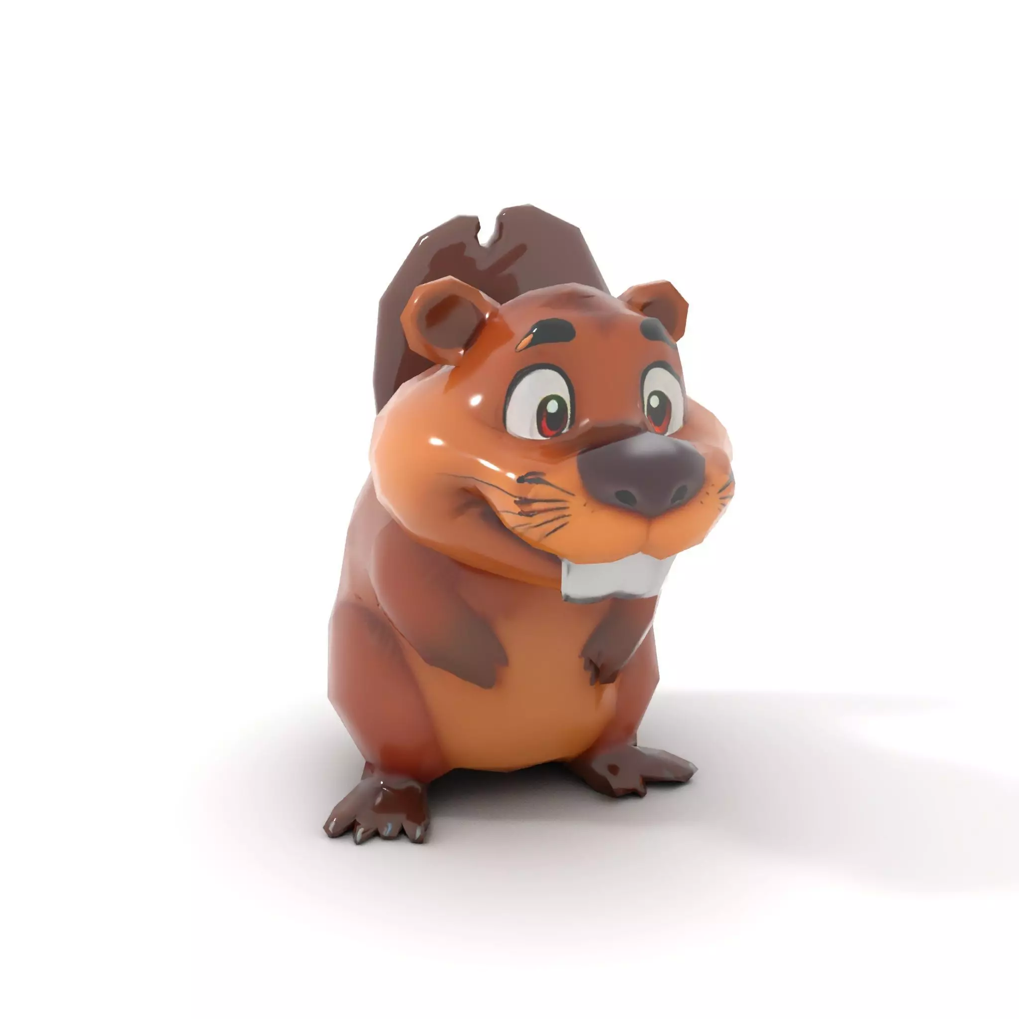 Playful Brown Beaver model pack Low-poly 3D model_7