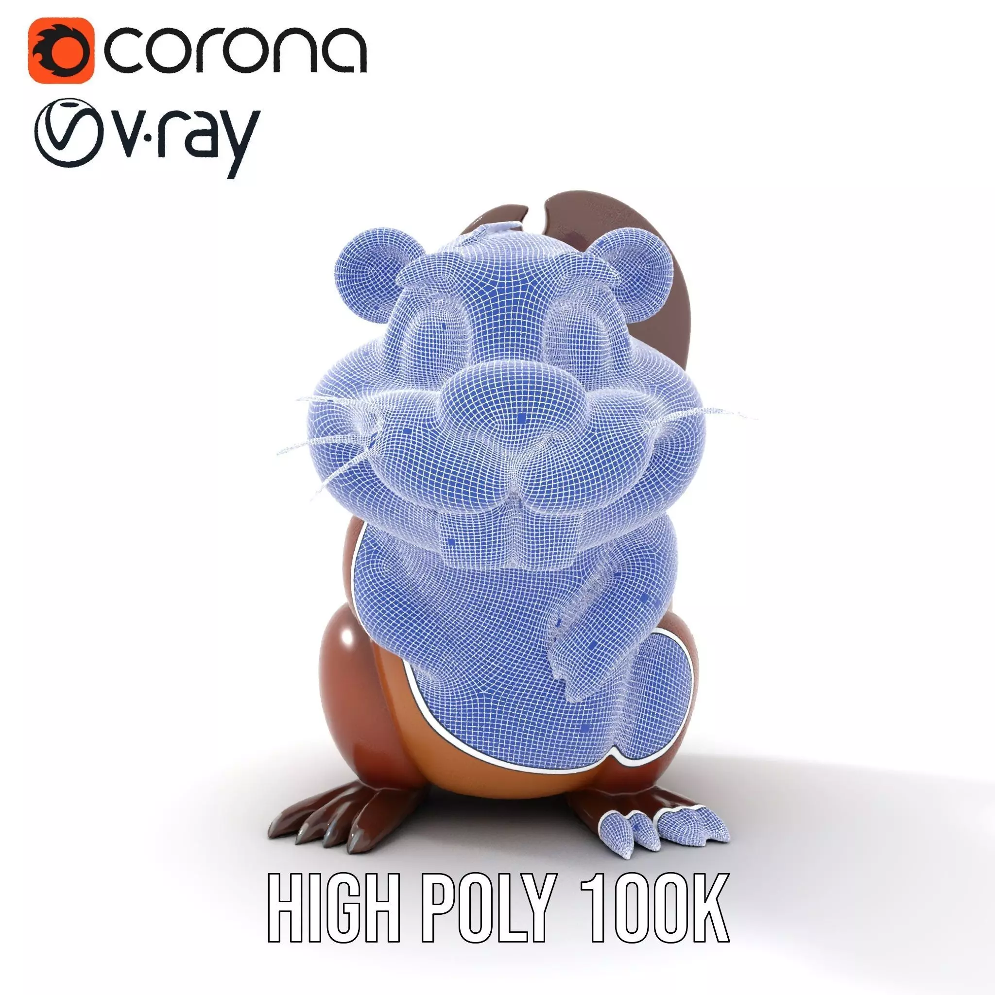 Playful Brown Beaver model pack Low-poly 3D model_31
