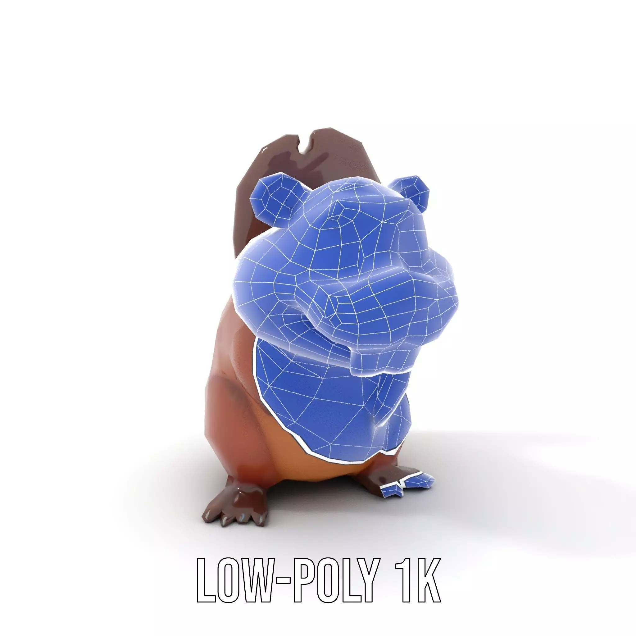 Playful Brown Beaver model pack Low-poly 3D model_22