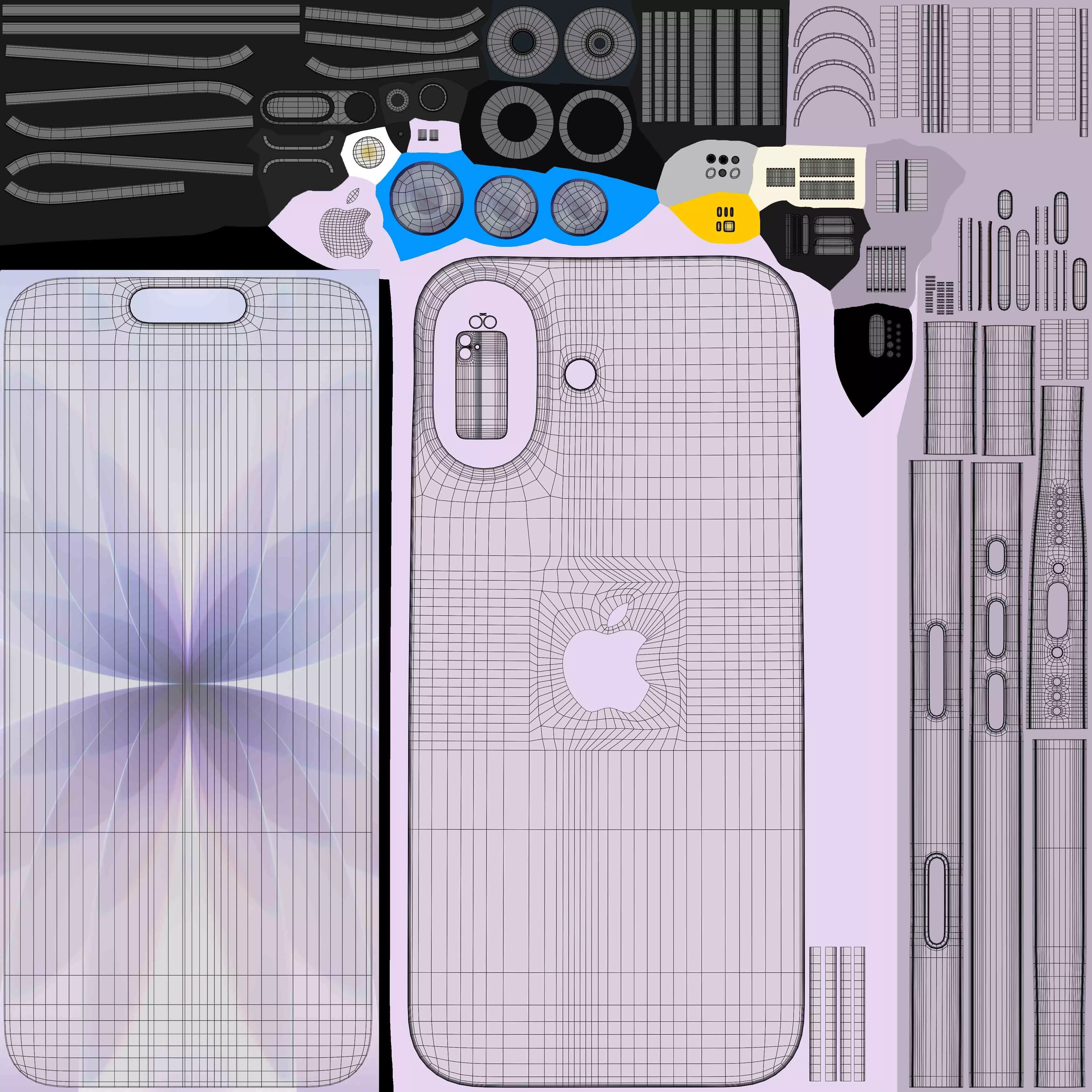 Apple iPhone 17 Lavender 3D model_11