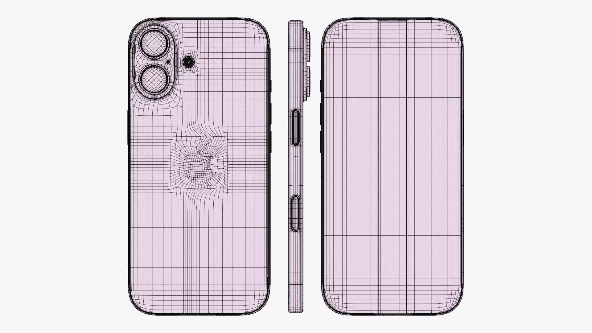 Apple iPhone 17 Lavender 3D model_13