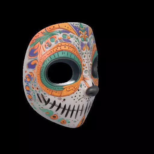 Colorful Anime-Style Mask 3D print model_25