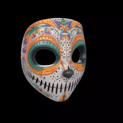 Colorful Anime-Style Mask 3D print model_13