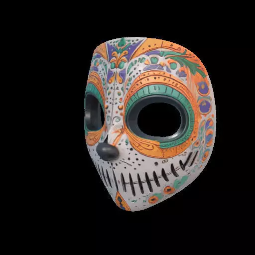 Colorful Anime-Style Mask 3D print model_21