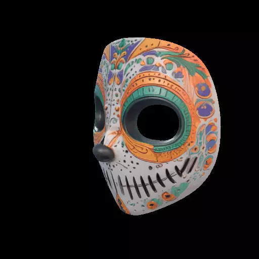 Colorful Anime-Style Mask 3D print model_20
