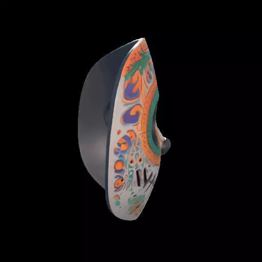 Colorful Anime-Style Mask 3D print model_30