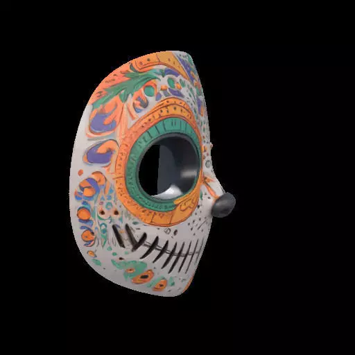 Colorful Anime-Style Mask 3D print model_27