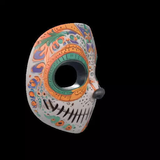 Colorful Anime-Style Mask 3D print model_26