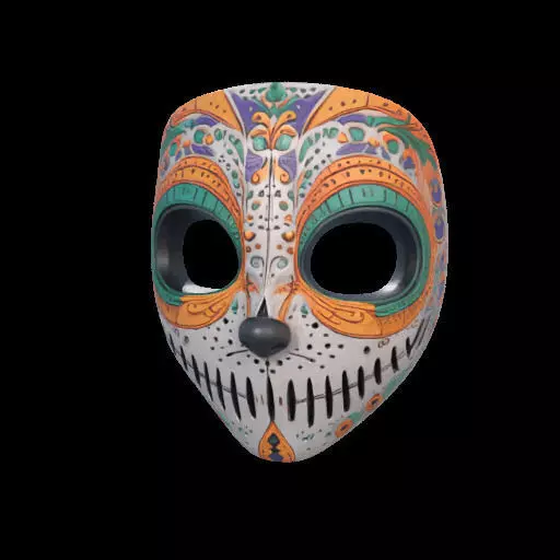 Colorful Anime-Style Mask 3D print model_23